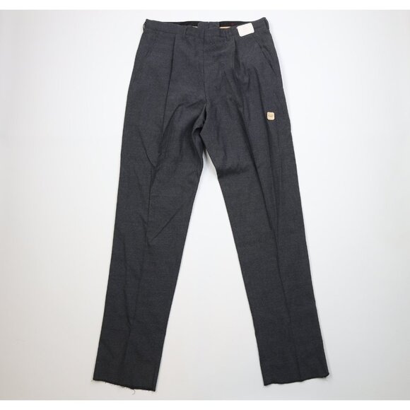 Deadstock Vintage 50s Hollywood Regency Mens 34 Wool Knit Chino Pants Trousers